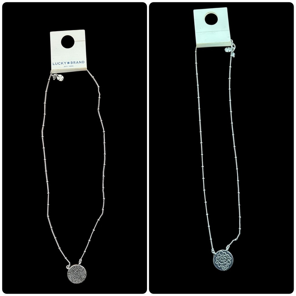 Lucky Brand Reversible Silver Necklace NWT